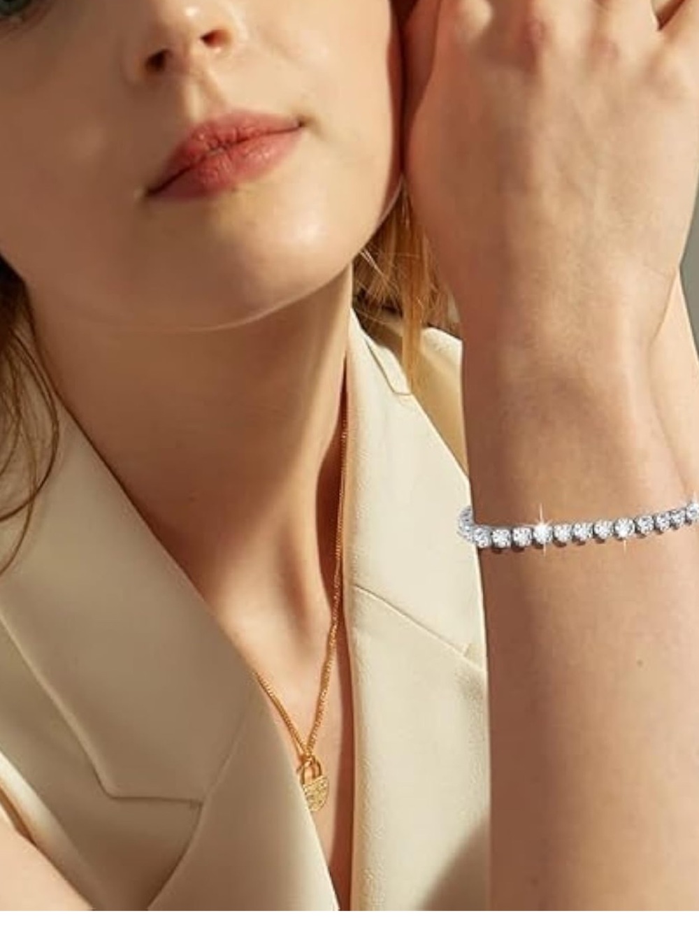 Cubic Zirconia Tennis Bracelet 4mm Adjustable Sparkle Jewelry Fifi’s Closet - Picture 9 of 10